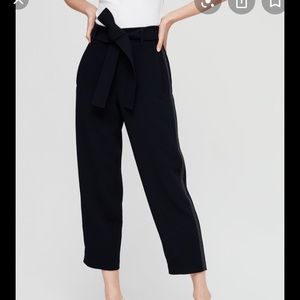 Black tie front high waist Aritzia pants
